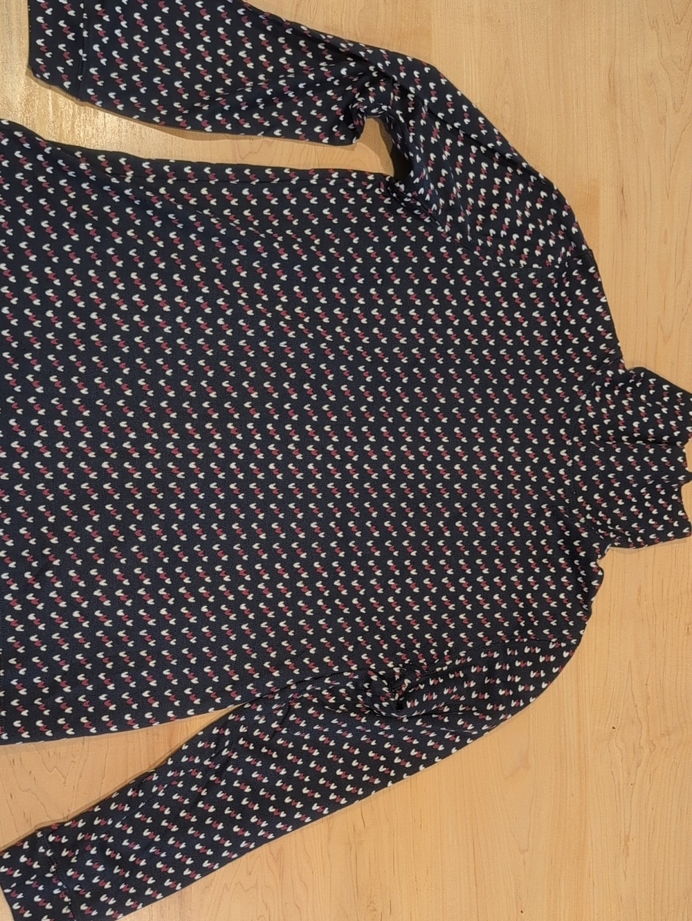 Navy Printed LL Bean Long-Sleeve Women's Top